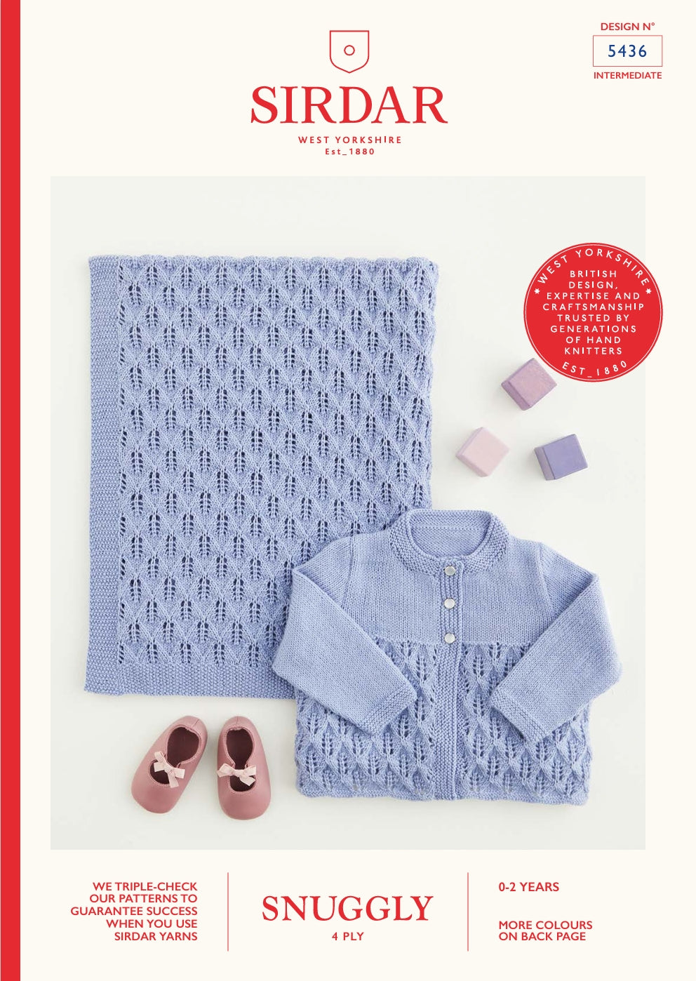 Sirdar Cardigan & Blanket Knitting Pattern in 4ply 5436P PDF DOWNLOAD