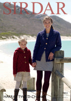 Sirdar Jackets Knitting Pattern in Sirdar Harrap Tweed Chunky 7853P PDF DOWNLOAD