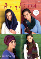 Hayfield Accessories Knitting Pattern in Hayfield Illusion DK 7854P PDF DOWNLOAD