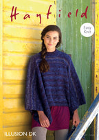 Hayfield Poncho Knitting Pattern in Hayfield Illusion DK 7855P PDF DOWNLOAD