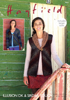 Hayfield Waistcoat and Cardigan Knitting Pattern in Hayfield Illusion DK 7856P PDF DOWNLOAD