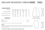Sirdar Ladies Jacket and Waistcoat Knitting Pattern in Sirdar Smudge 7865P PDF DOWNLOAD