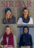 Sirdar Accessories Knitting Pattern in Sirdar Plushtweed 7874P PDF DOWNLOAD
