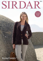 Sirdar Jacket Knitting Pattern in Sirdar Plushtweed 7876P PDF DOWNLOAD