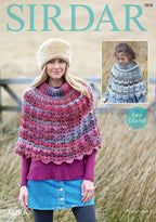 Sirdar Ponchos Crochet Pattern in Sirdar Aura 7878P PDF DOWNLOAD