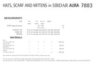 Sirdar Hat, Scarf and Mittens Knitting Pattern in Sirdar Aura 7883P PDF DOWNLOAD