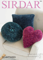 Sirdar Cushions Knitting Pattern in Sirdar Plushtweed 7893P PDF DOWNLOAD