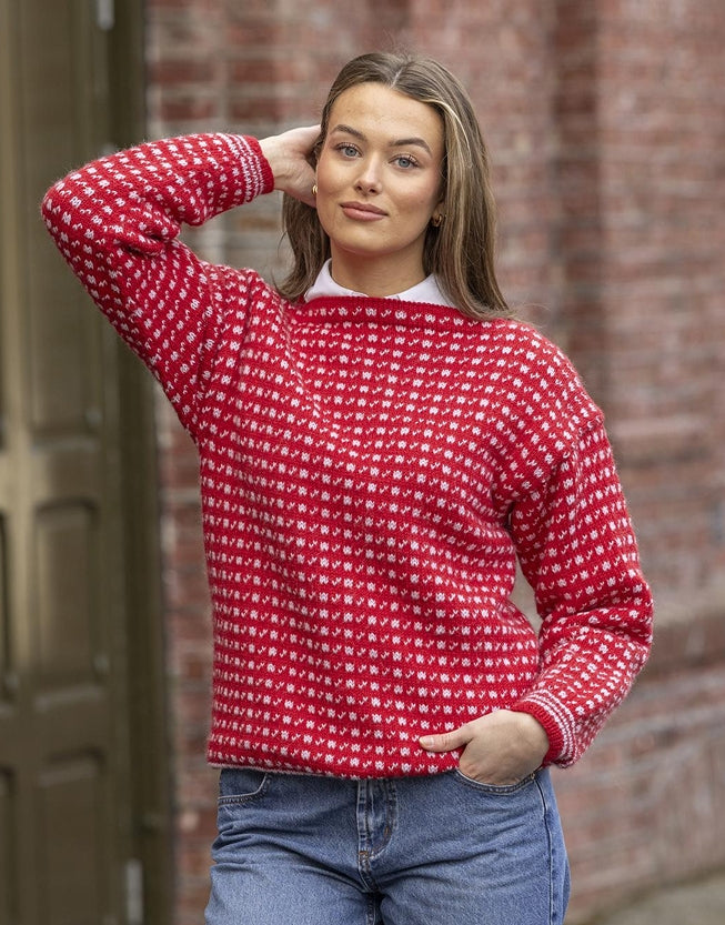 Viking Yarn Boat Necked Sweater Knitting Pattern in Idun 10-5aP PDF DOWNLOAD