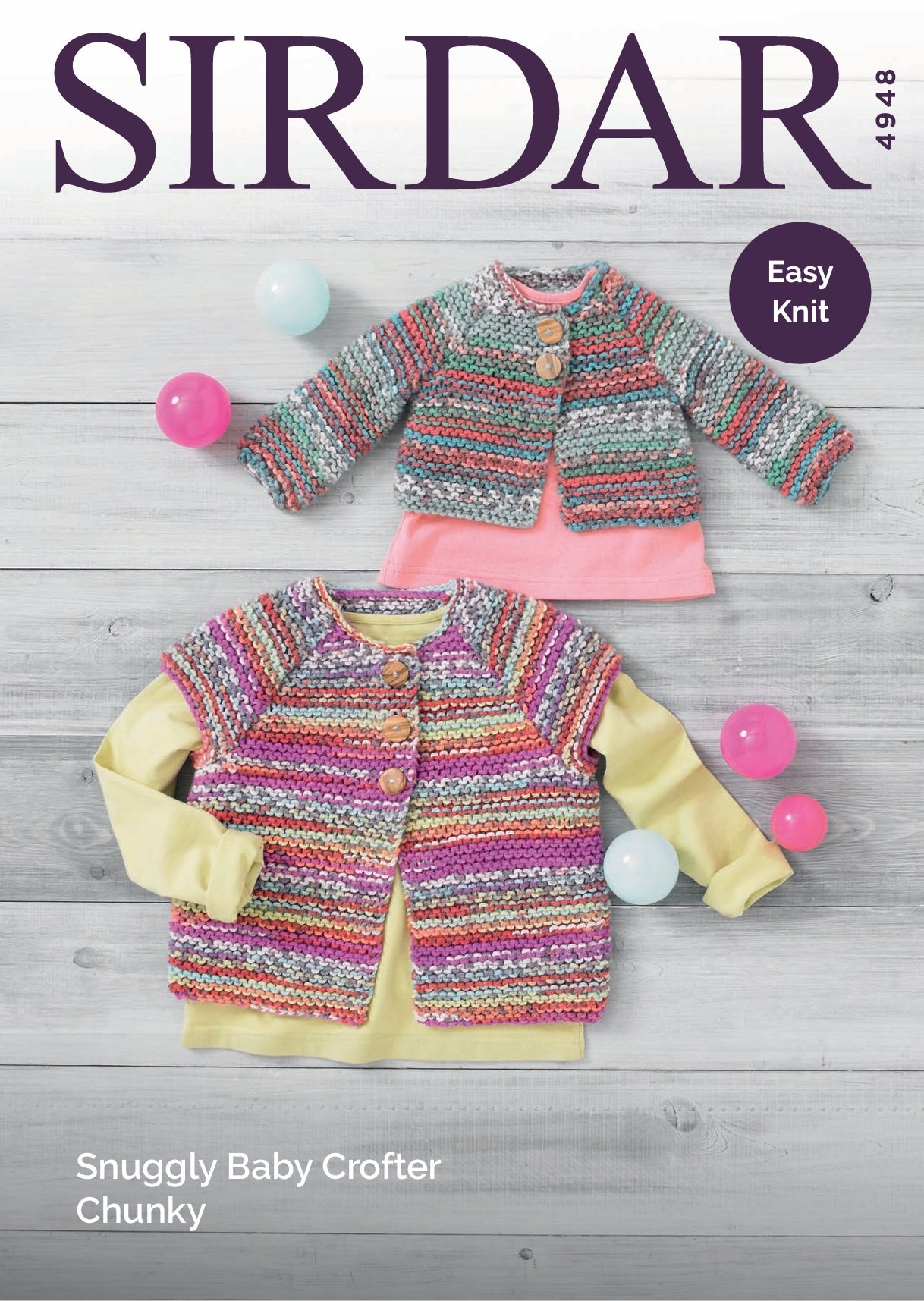 Sirdar Cardigans Knitting Pattern in Chunky 4948P PDF DOWNLOAD
