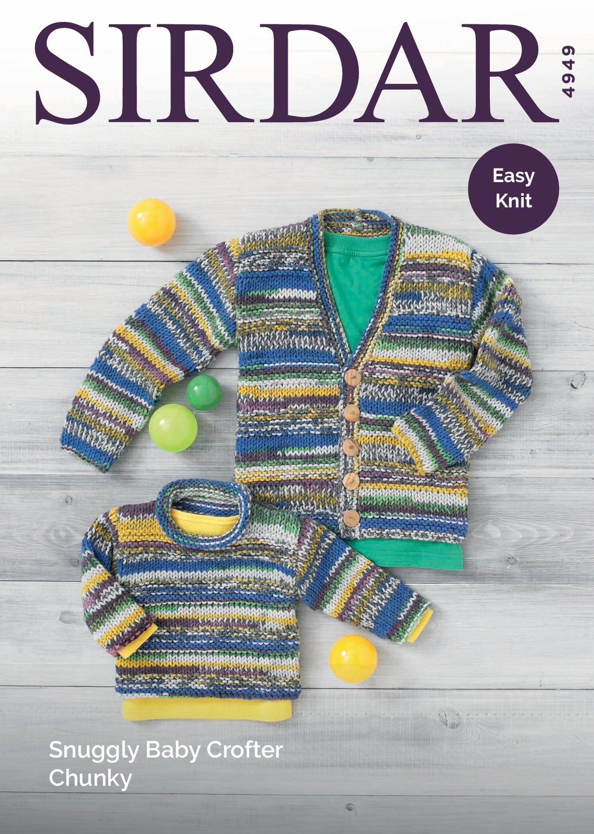 Sirdar Sweater & Cardigan Knitting Pattern in Chunky 4949P PDF DOWNLOAD