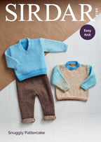Sirdar Round Neck & V-Neck Sweaters Knitting Pattern in DK 5190P PDF DOWNLOAD
