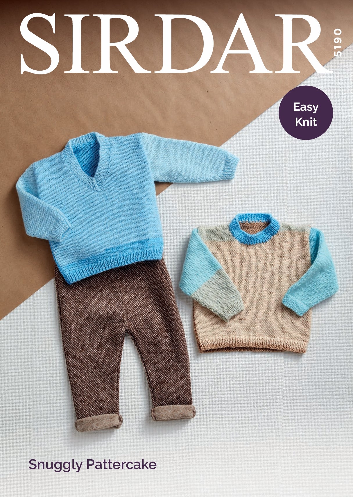 Sirdar Round Neck & V-Neck Sweaters Knitting Pattern in DK 5190P PDF DOWNLOAD