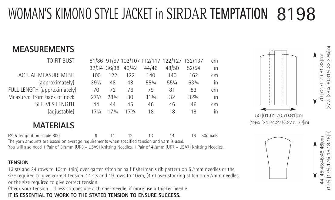 Sirdar Ladies Jacket Knitting Pattern in Chunky 8198P PDF DOWNLOAD