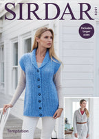 Sirdar Jacket & Waistcoat Knitting Pattern in Chunky 8201P PDF DOWNLOAD