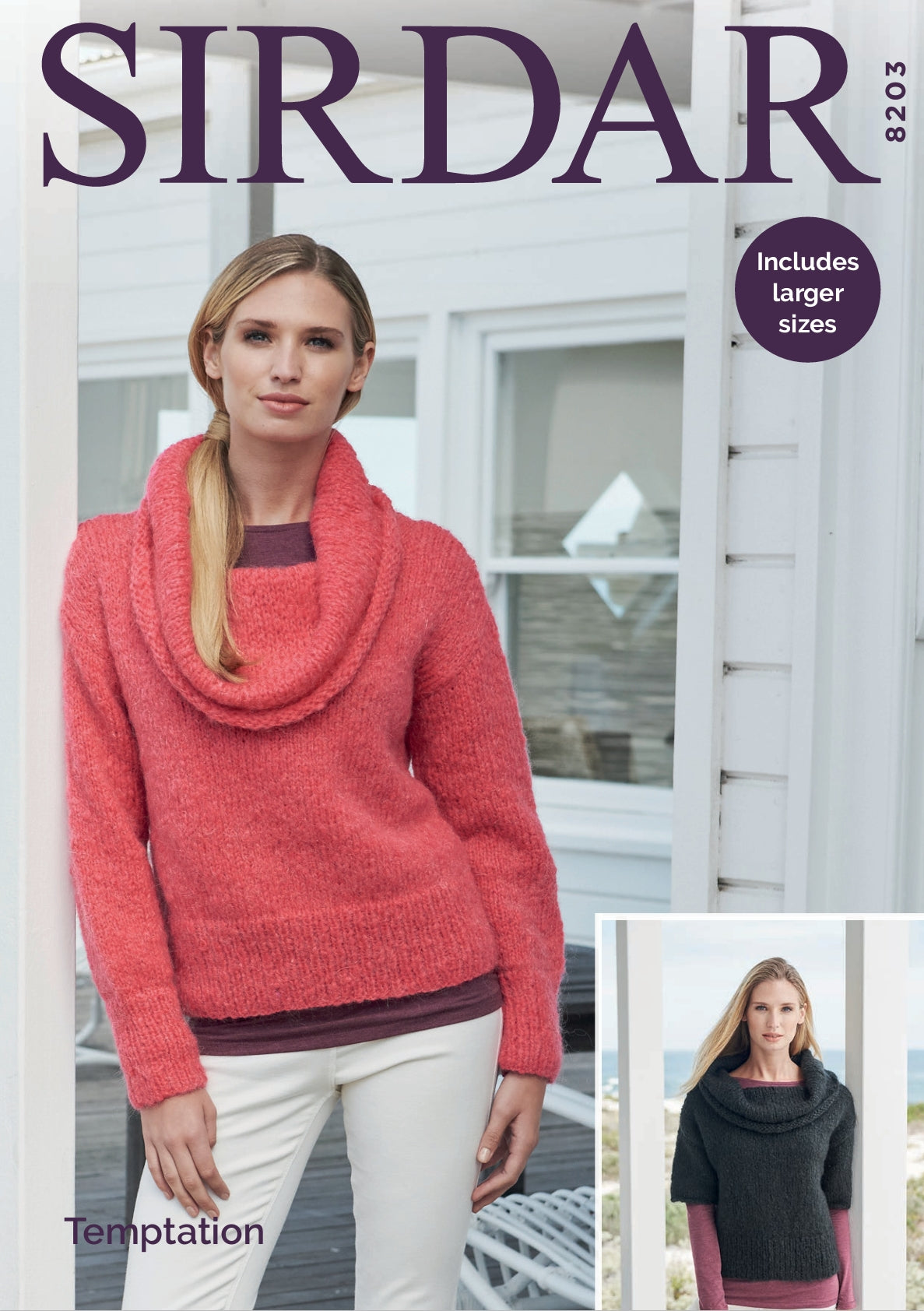 Sirdar Sweaters Knitting Pattern in Chunky 8203P PDF DOWNLOAD