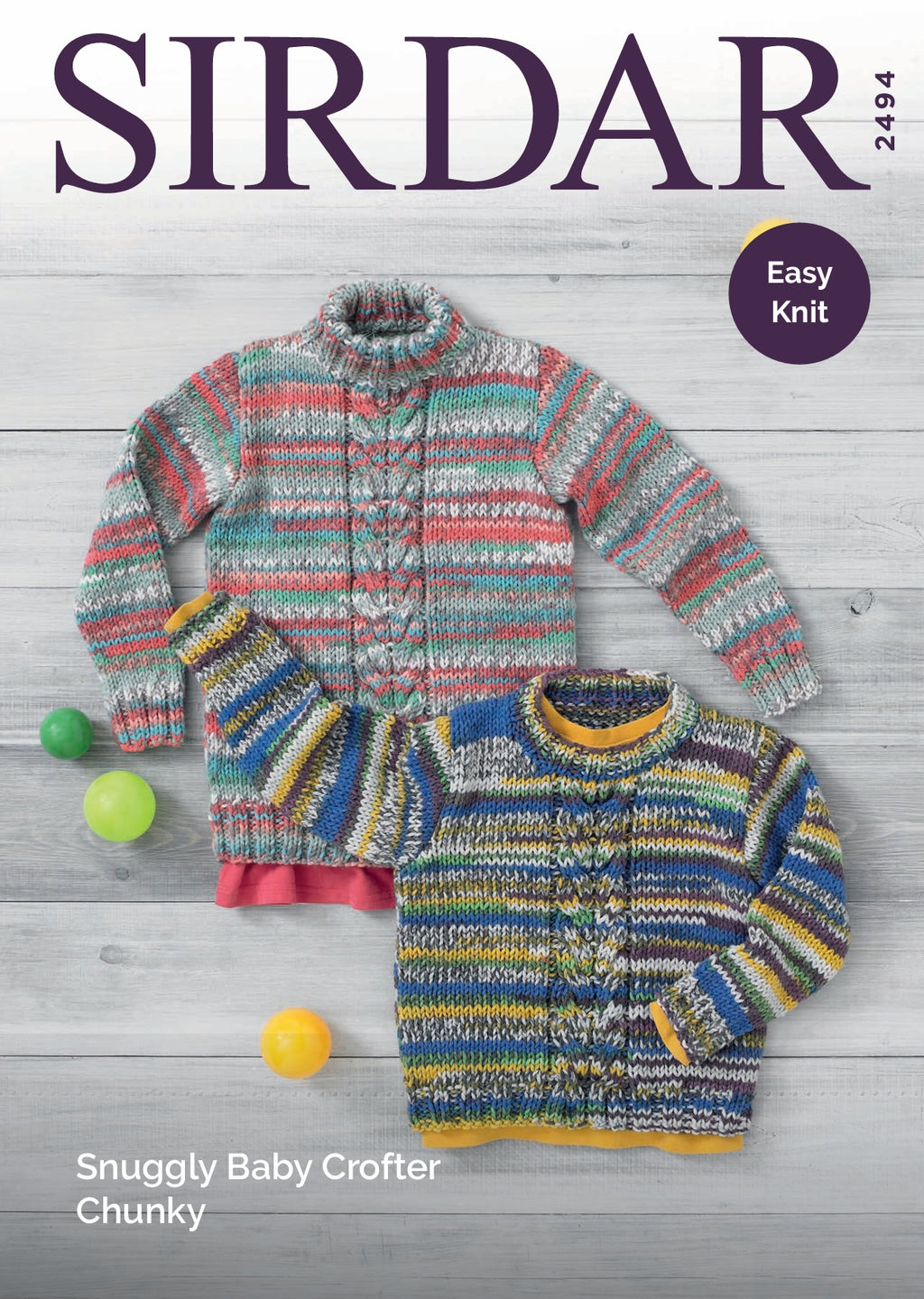 Sirdar Sweaters Knitting Pattern in Chunky 2494P PDF DOWNLOAD