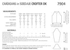 Sirdar Cardigans Knitting Pattern in Sirdar Crofter DK 7904P PDF