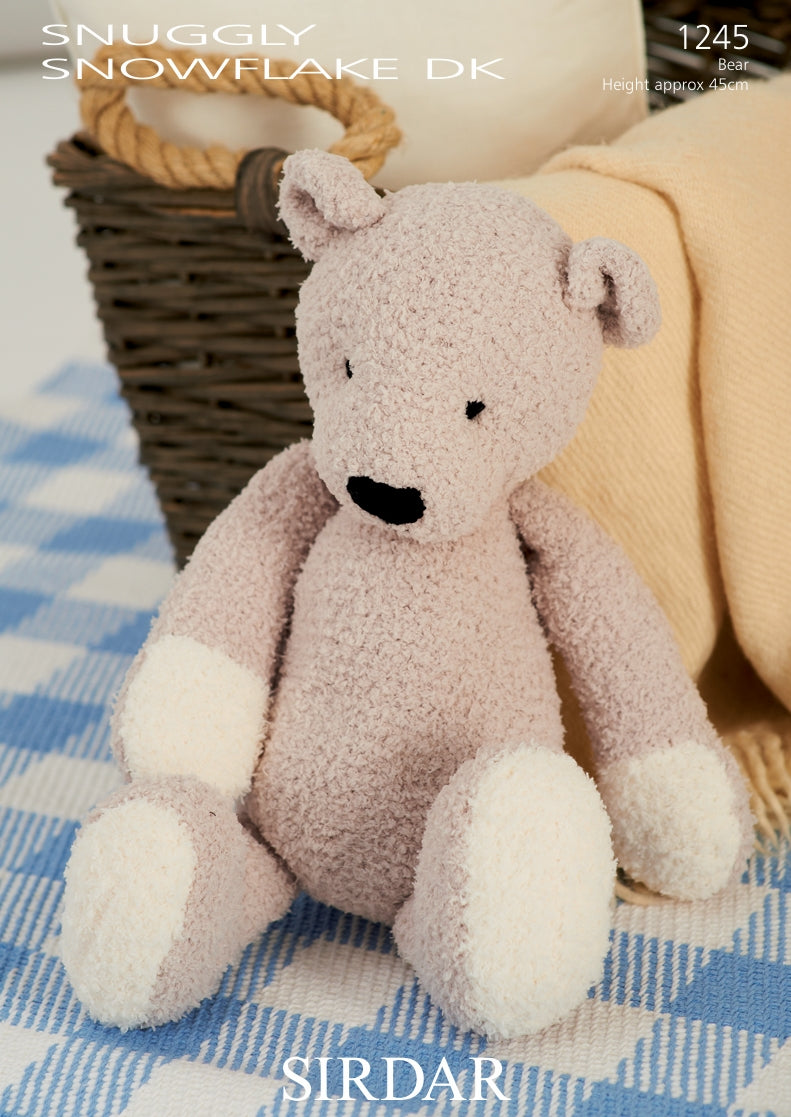 Sirdar Ted the Bear Knitting Pattern in Sirdar Snowflake DK 1245P PDF DOWNLOAD
