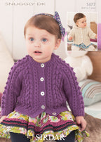 Sirdar Cardigans Knitting Pattern in Snuggly DK 1477P PDF DOWNLOAD