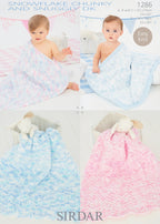 Sirdar Blankets Knitting Pattern in Sirdar Snowflake Chunky and Sirdar Snuggly DK 1286P PDF DOWNLOAD