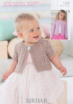 Sirdar Cardigans Knitting Pattern in Snuggly Baby Bamboo DK 1325P PDF DOWNLOAD