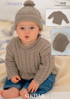 Sirdar Sweaters, Blanket and Hat Knitting Pattern in Snuggly DK 1648P PDF DOWNLOAD