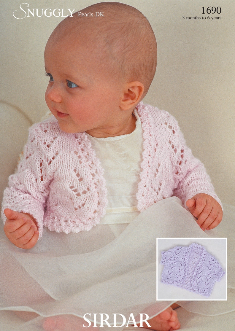Sirdar Boleros Knitting Pattern in Snuggly Pearls DK 1690P PDF DOWNLOAD