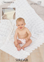 Sirdar Blanket and Shawl Knitting Pattern in Snuggly DK 1710P PDF DOWNLOAD