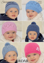 Sirdar Hats Knitting Pattern in Snuggly DK 1711P PDF DOWNLOAD