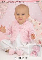 Sirdar Cardigan, Hat and Shoes Knitting Pattern in Snuggly DK 1723P PDF DOWNLOAD