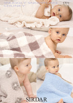 Sirdar Blankets Knitting Pattern in Snowflake Chunky 1771P PDF DOWNLOAD
