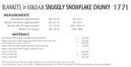 Sirdar Blankets Knitting Pattern in Snowflake Chunky 1771P PDF DOWNLOAD