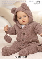Sirdar All-in-One and Mittens Knitting Pattern in Snowflake Chunky 1774P PDF DOWNLOAD