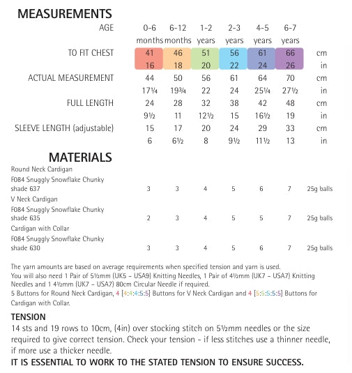 Sirdar Cardigans Knitting Pattern in Snowflake Chunky 1775P PDF DOWNLOAD