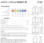 Sirdar Jackets Knitting Pattern in Snuggly DK 1749P PDF DOWNLOAD