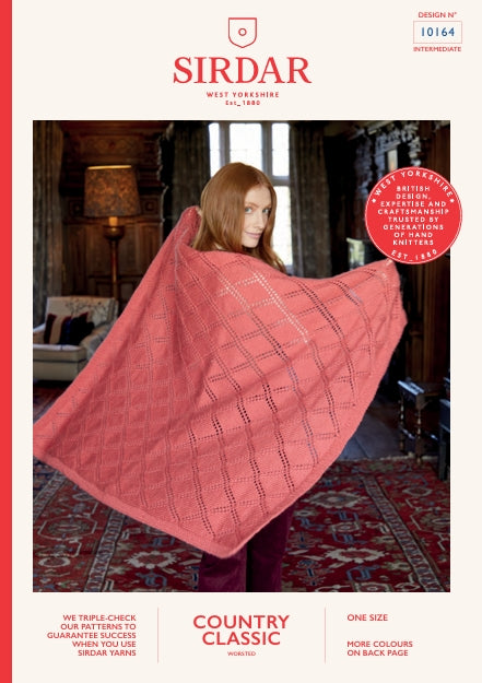 Sirdar Blanket Knitting Pattern in Worsted 10164P PDF DOWNLOAD