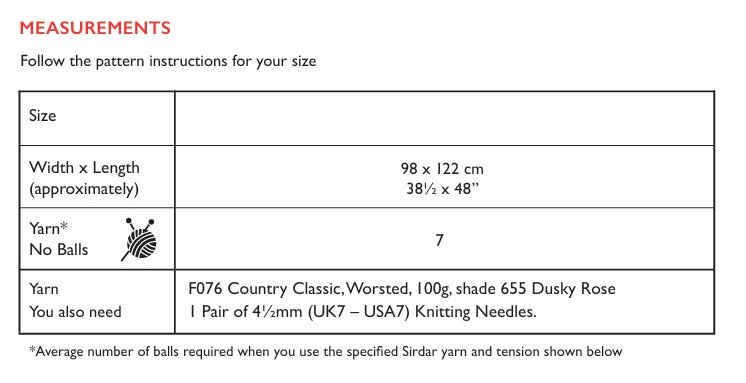 Sirdar Blanket Knitting Pattern in Worsted 10164P PDF DOWNLOAD