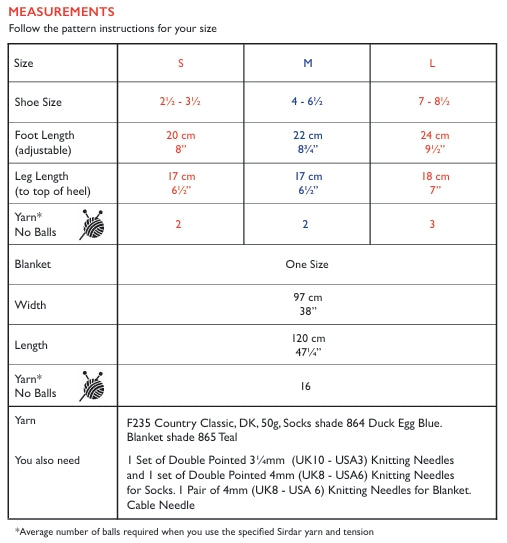 Sirdar Blanket and Socks Knitting Pattern in Country Classic DK 10306P PDF DOWNLOAD