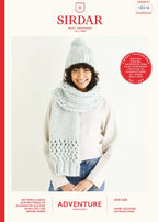 Sirdar Ladies Scarf and Bobble Hat Knitting Pattern in Sirdar Adventure Super Chunky 10316P PDF DOWNLOAD
