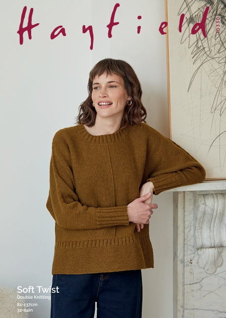 Hayfield Ladies Sweater Knitting Pattern in Hayfield Soft Twist DK 10330P PDF DOWNLOAD