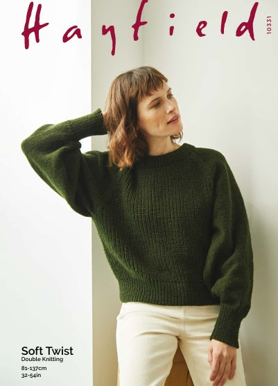 Hayfield Ladies Sweater Knitting Pattern in Hayfield Soft Twist DK 10331P PDF DOWNLOAD