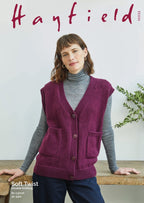 Hayfield Ladies Waistcoat Knitting Pattern in Hayfield Soft Twist DK 10332P PDF DOWNLOAD