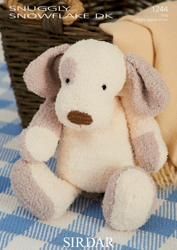Sirdar Patch the Puppy Knitting Pattern in Sirdar Snowflake DK 1244P PDF DOWNLOAD