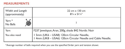 Sirdar Ladies Scarf Knitting Pattern in Jewelspun Aran 10348P PDF DOWNLOAD