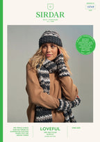 Sirdar Ladies Hat, Scarf and Fingerless Mittens Knitting Pattern in Loveful DK 10769P PDF DOWNLOAD