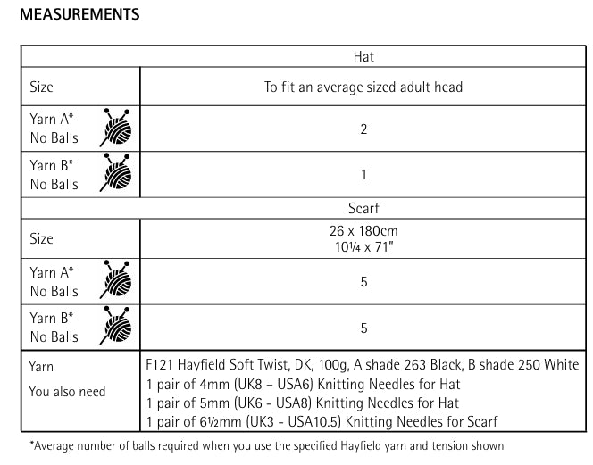 Hayfield Ladies Hat and Scarf Knitting Pattern in Hayfield Soft Twist DK 10333P PDF DOWNLOAD