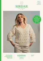 Sirdar Ladies Sweater Knitting Pattern in Loveful DK 10774P PDF DOWNLOAD