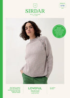 Sirdar Ladies Raglan Sweater Knitting Pattern in Loveful Tweed DK 10781P PDF DOWNLOAD
