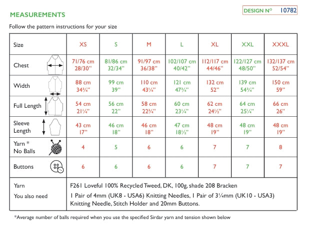 Sirdar Ladies Cardigan/Jacket Knitting Pattern in Loveful Tweed DK 10782P PDF DOWNLOAD