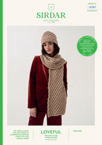 Sirdar Ladies Hat and Scarf Knitting Pattern in Loveful Tweed DK 10787P PDF DOWNLOAD